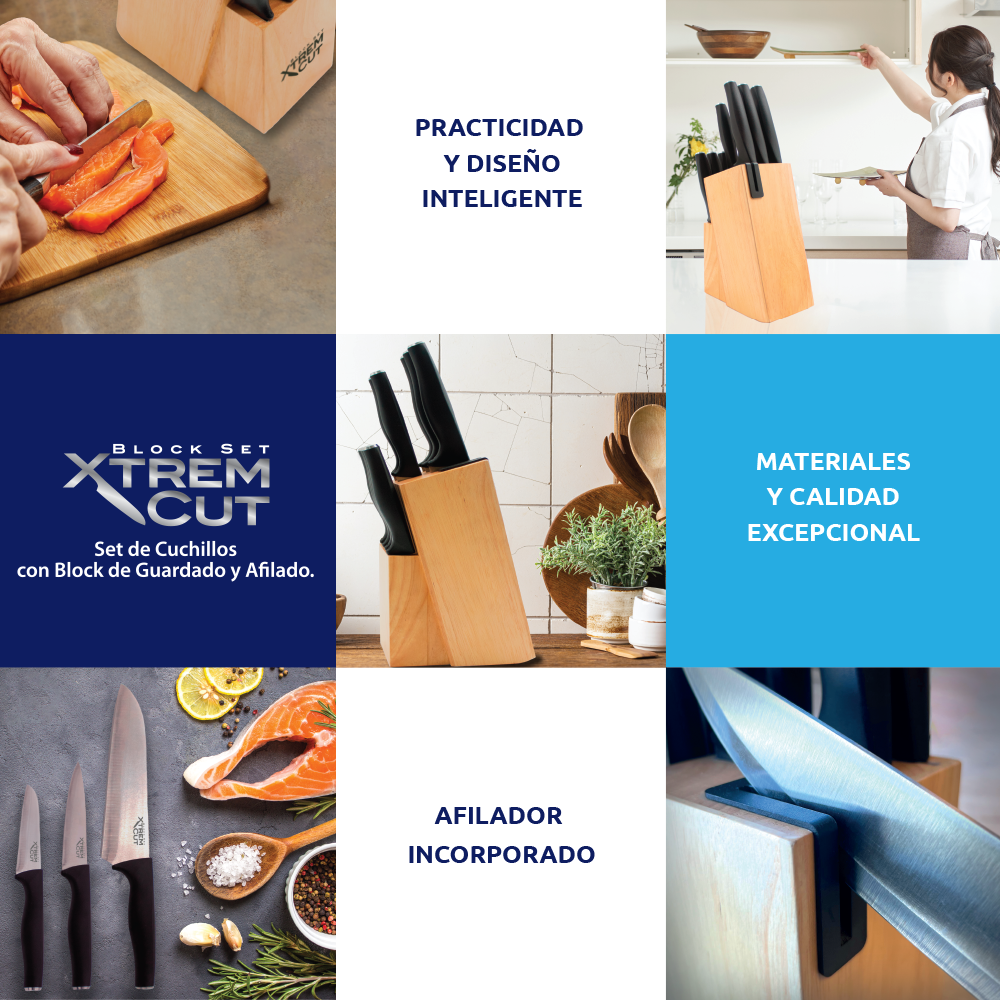 Xtrem Cut Block Set 10 pz c/ Afilador