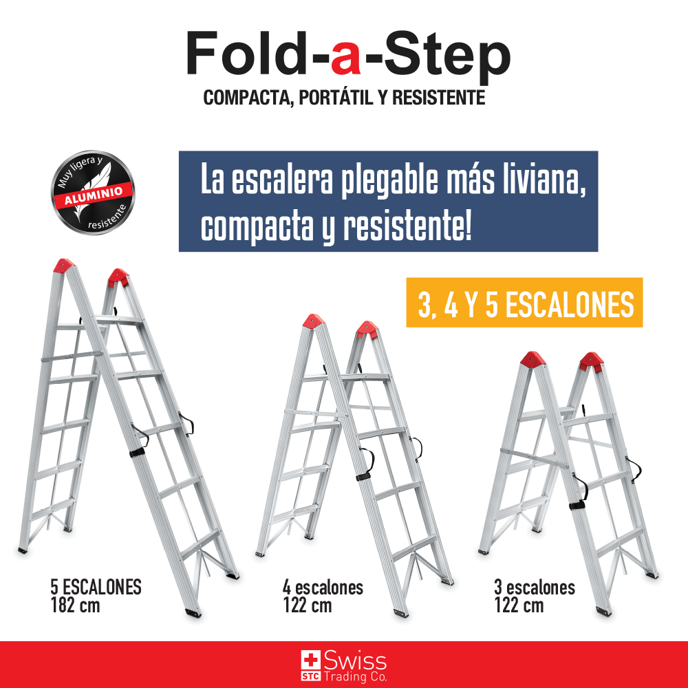 Fold a Step Escalera Plegable 4 esc